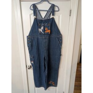 Disney Lady and the Tramp Vintage Denim Overalls Plus Size 3X 90s